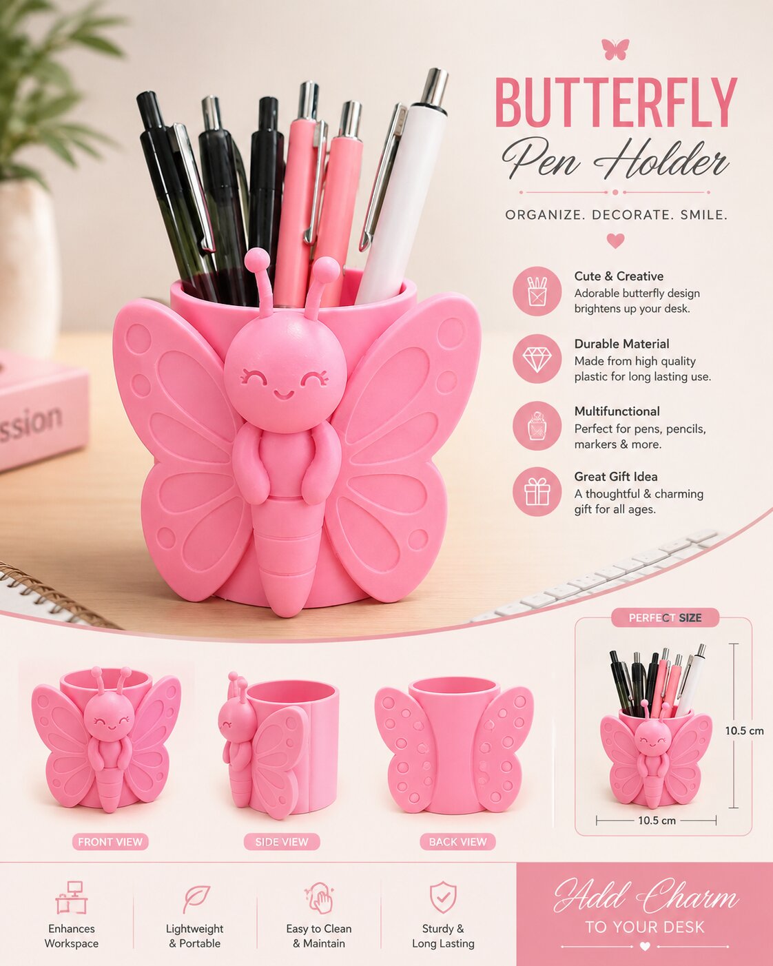 Butterfly Pen Holder available at Infinity through DeskDrop