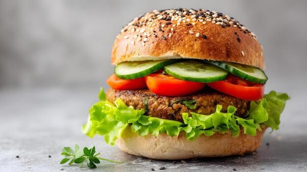 Vegetable Burger available at Shivarth The Ace through DeskDrop