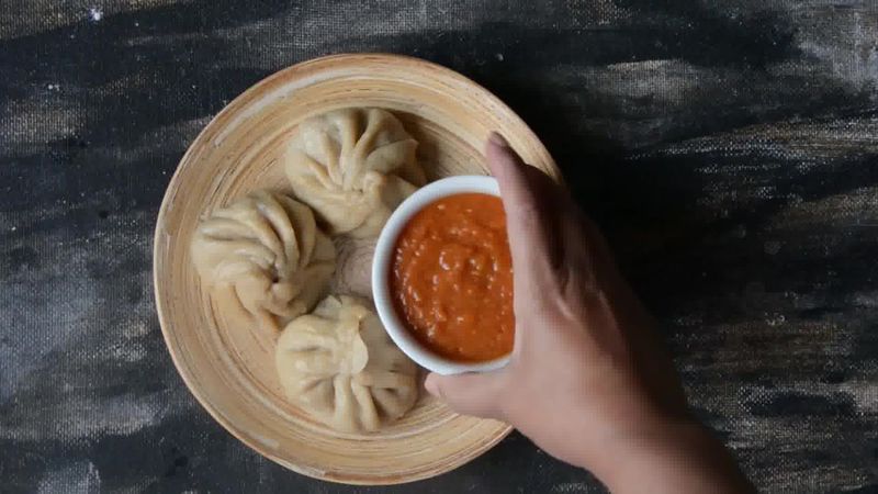 Steam Veg. Momos available at Aaron Spectra through DeskDrop