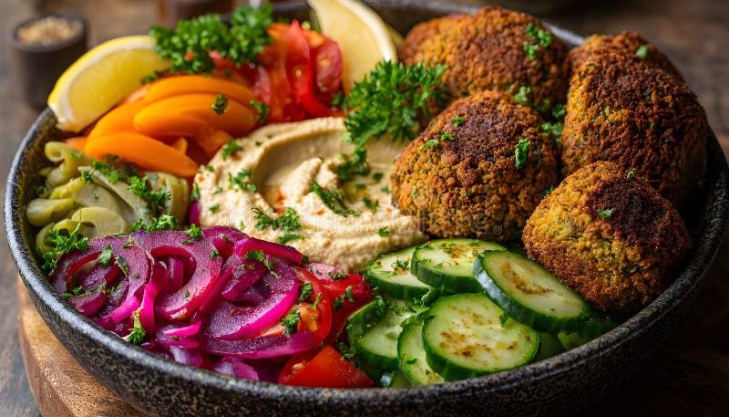 Falafel Fresco Salad available at Demo through DeskDrop