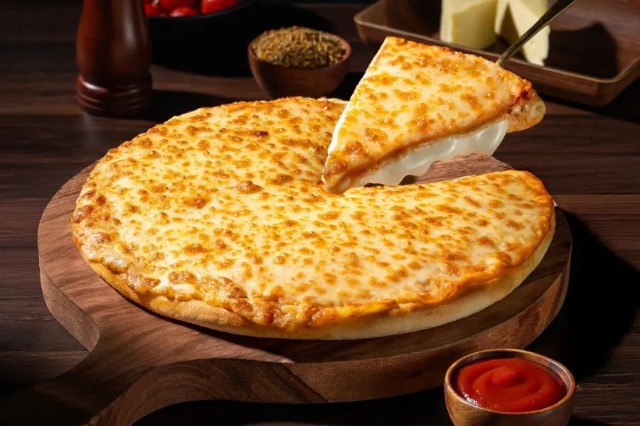 Cheese Blast Pizza available at Aaron Spectra through DeskDrop
