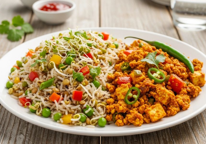 Paneer Combo Fried Rice available at Grace Business Park through DeskDrop