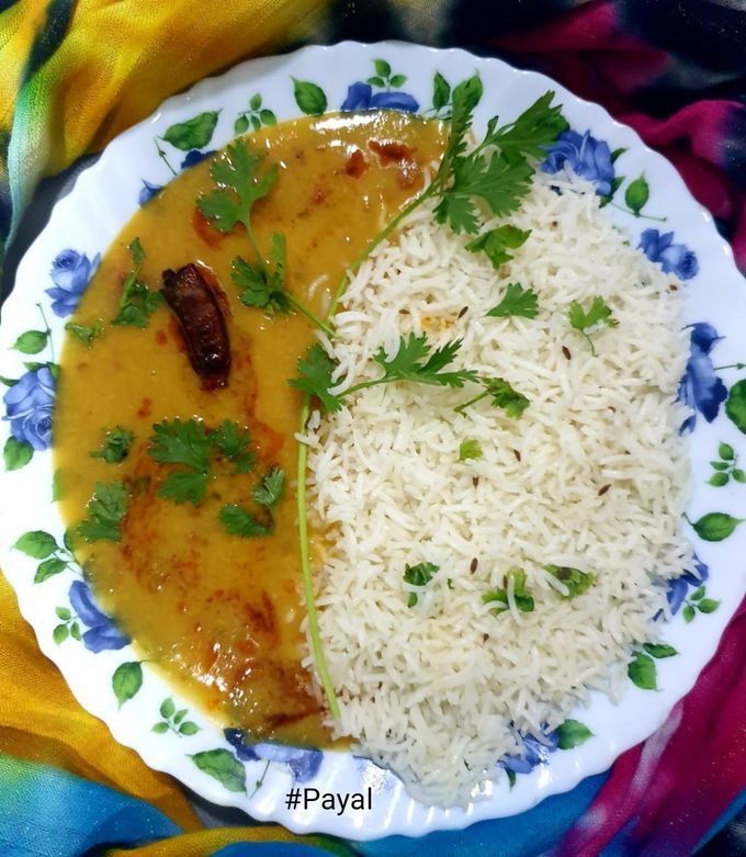 Dal Fry Jeera Rice available at RK World Tower through DeskDrop
