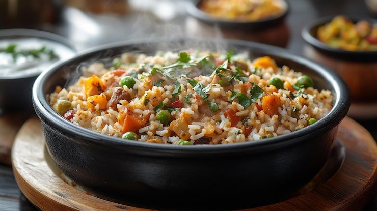 Cheese Pulao available at Apm mall through DeskDrop