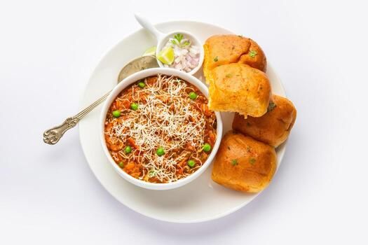 Cheese Bhaji Pav available at Apm mall through DeskDrop