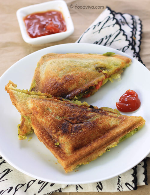 Masala Tikki Sandwich available at Rk Iconic through DeskDrop
