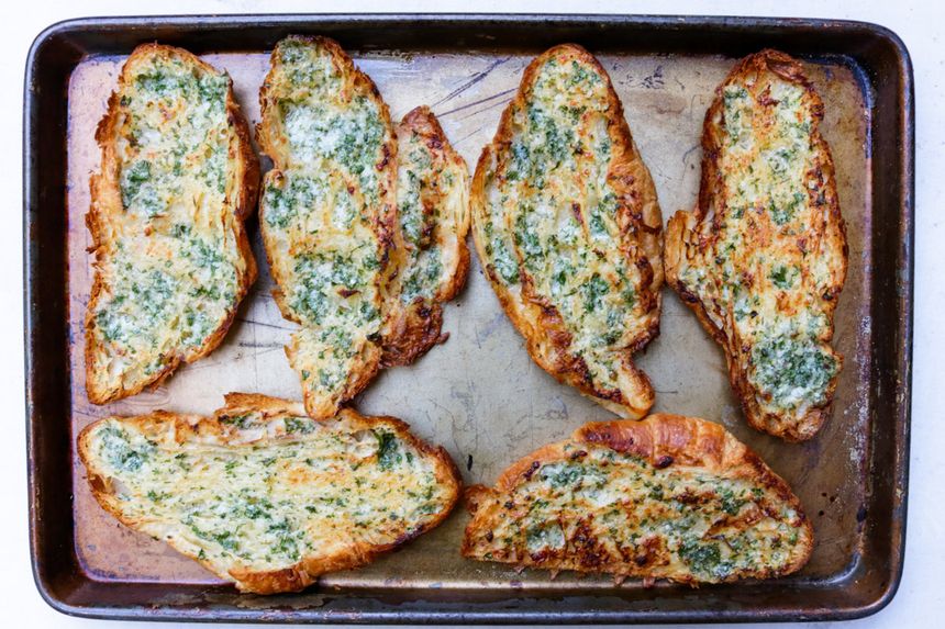 Veg Croissant available at Money plant High Street through DeskDrop
