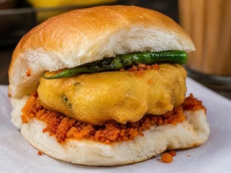 Authentic Vadapav available at Demo through DeskDrop