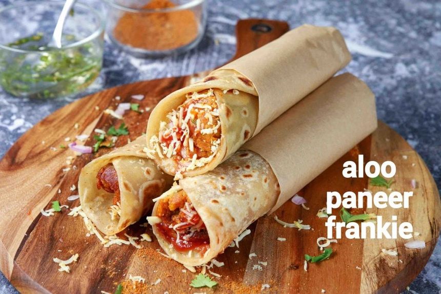 Aloo Pattie Cheese Wrap available at Demo through DeskDrop