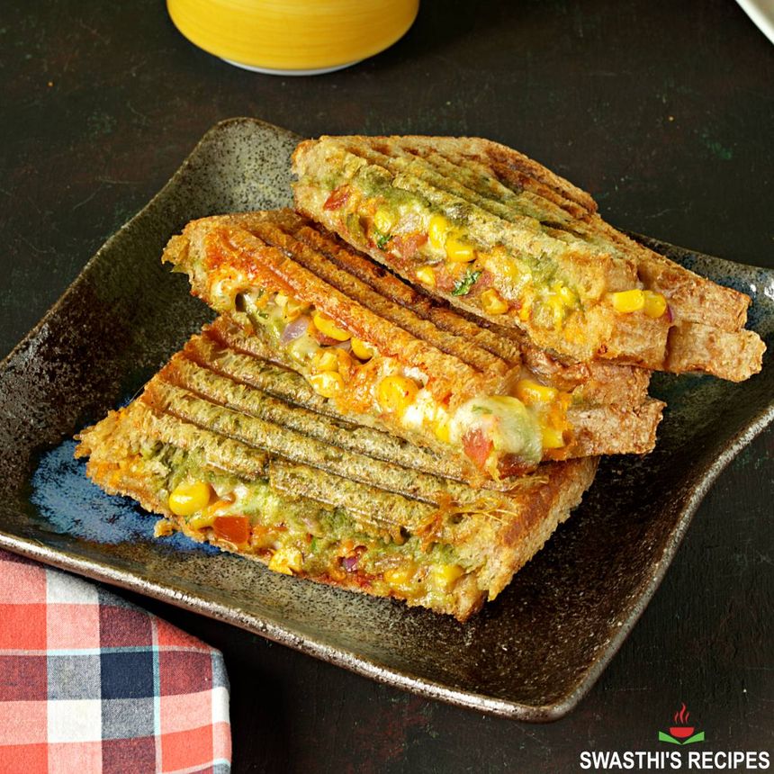 Corn Cheese Panini available at Apm mall through DeskDrop
