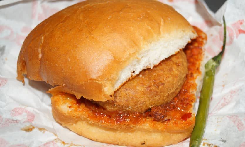 Schezwan Vada Pav available at Aaron Spectra through DeskDrop