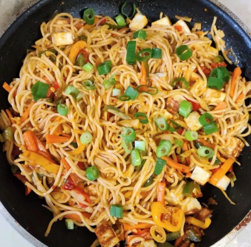 Paneer Triple Noodles available at Grace Business Park through DeskDrop
