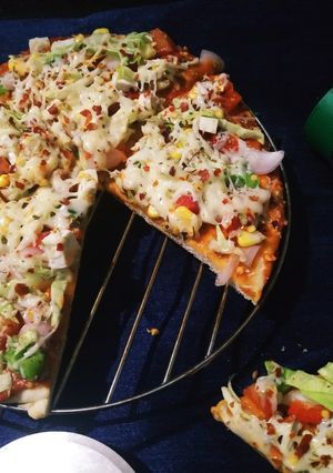 Veg. Cheese Pizza available at Aaron Spectra through DeskDrop