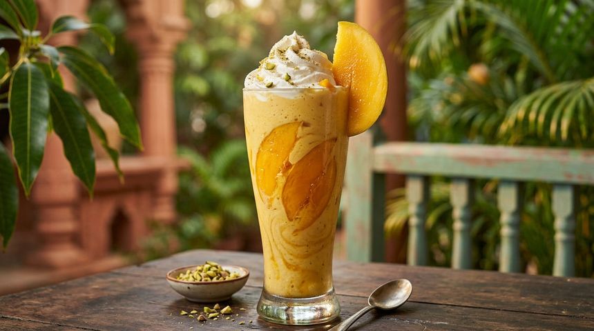 Alphonso Mango Shake available at Demo through DeskDrop
