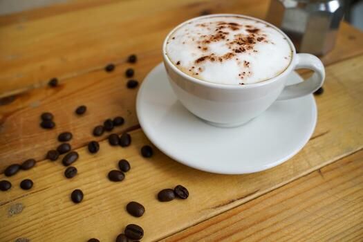 Cappuccino available at Money plant High Street through DeskDrop