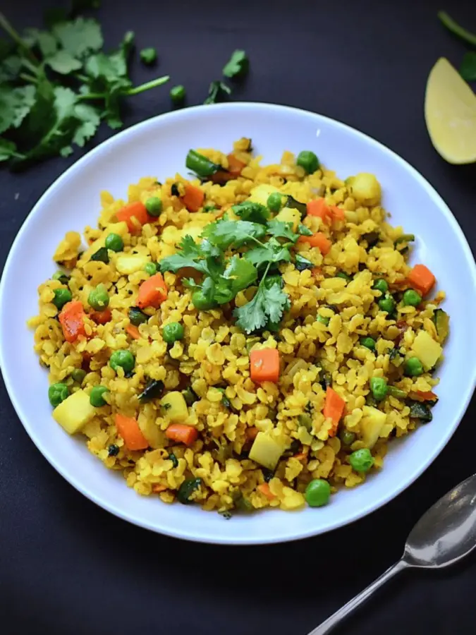 Poha With Vegetable available at Ganesh glory through DeskDrop