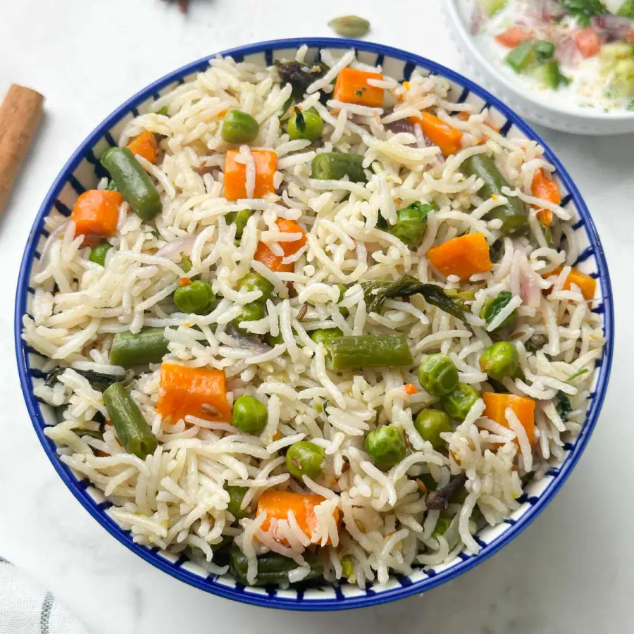 Veg Pulav available at Rk Prime through DeskDrop