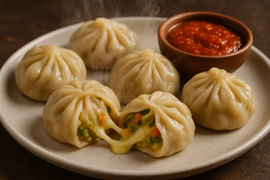 Cheese Steam Momos available at Grace Business Park through DeskDrop