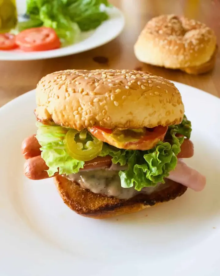 Hot Mexican Burger available at Aaron Spectra through DeskDrop
