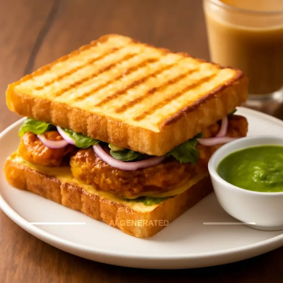 Bhau Sp. Manchurian Cheese Sandwich available at Aakruti BizHub through DeskDrop