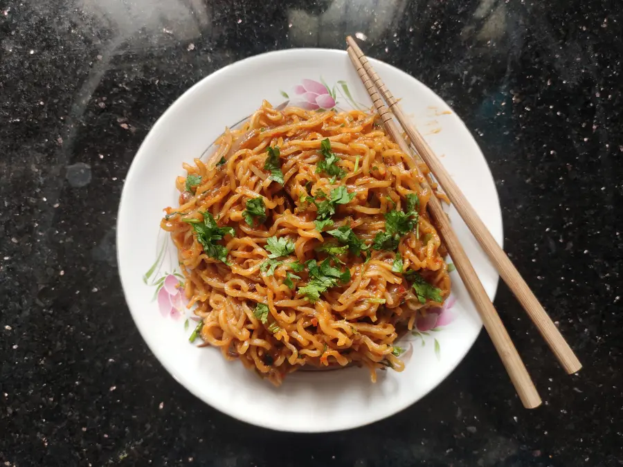 Schezwan Tadka Maggie available at Novem Square through DeskDrop