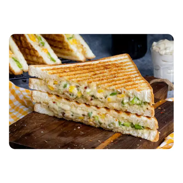 Cheese Corn Capsicum Sandwich available at Ganesh glory through DeskDrop